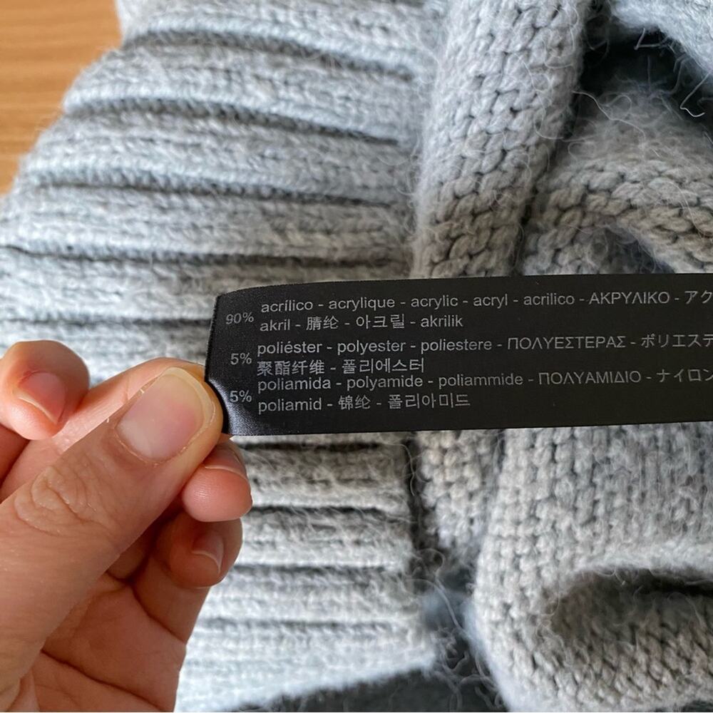 Zara Knit Quarter Zip Minimal Utility Clean Girl Casual Modern Pullover Sweater - Picture 6 of 7